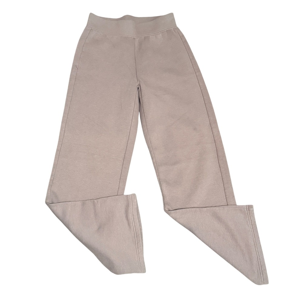 Women's Fleece Jogger Sweatpants Taupe Elastic Waist Lounge Pants Size Small